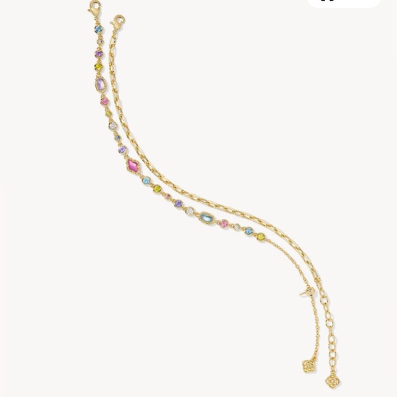 💖🩵Kendra Scott Mini Elisa and Abbie Gold Set of 2 Delicate Chain Bracelets - Picture 7 of 7